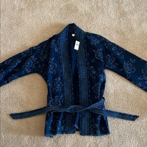 GAP Blue Floral Jean Jacket